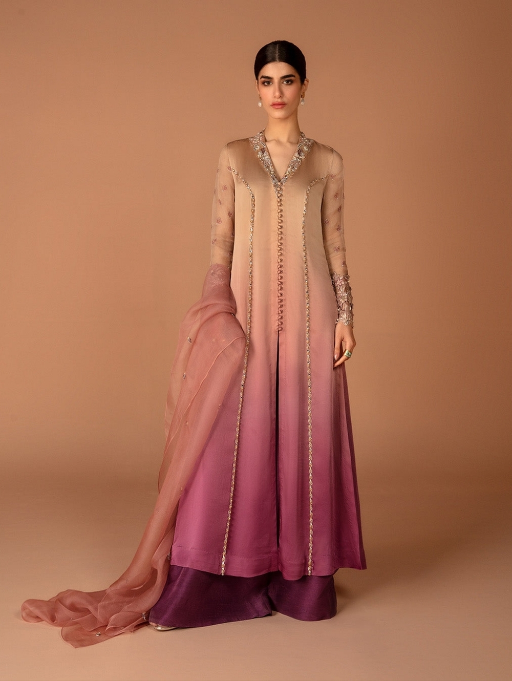 Faiza Saqlain - Eshe - 3 Piece Embroidered Suit